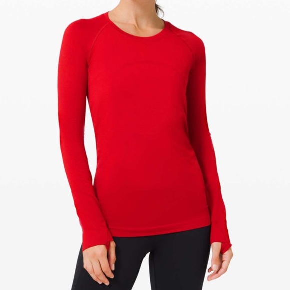 lululemon athletica Tops - Lululemon 2020 Swiftly Tech Long Sleeve 2.0 Dark Red Size 12